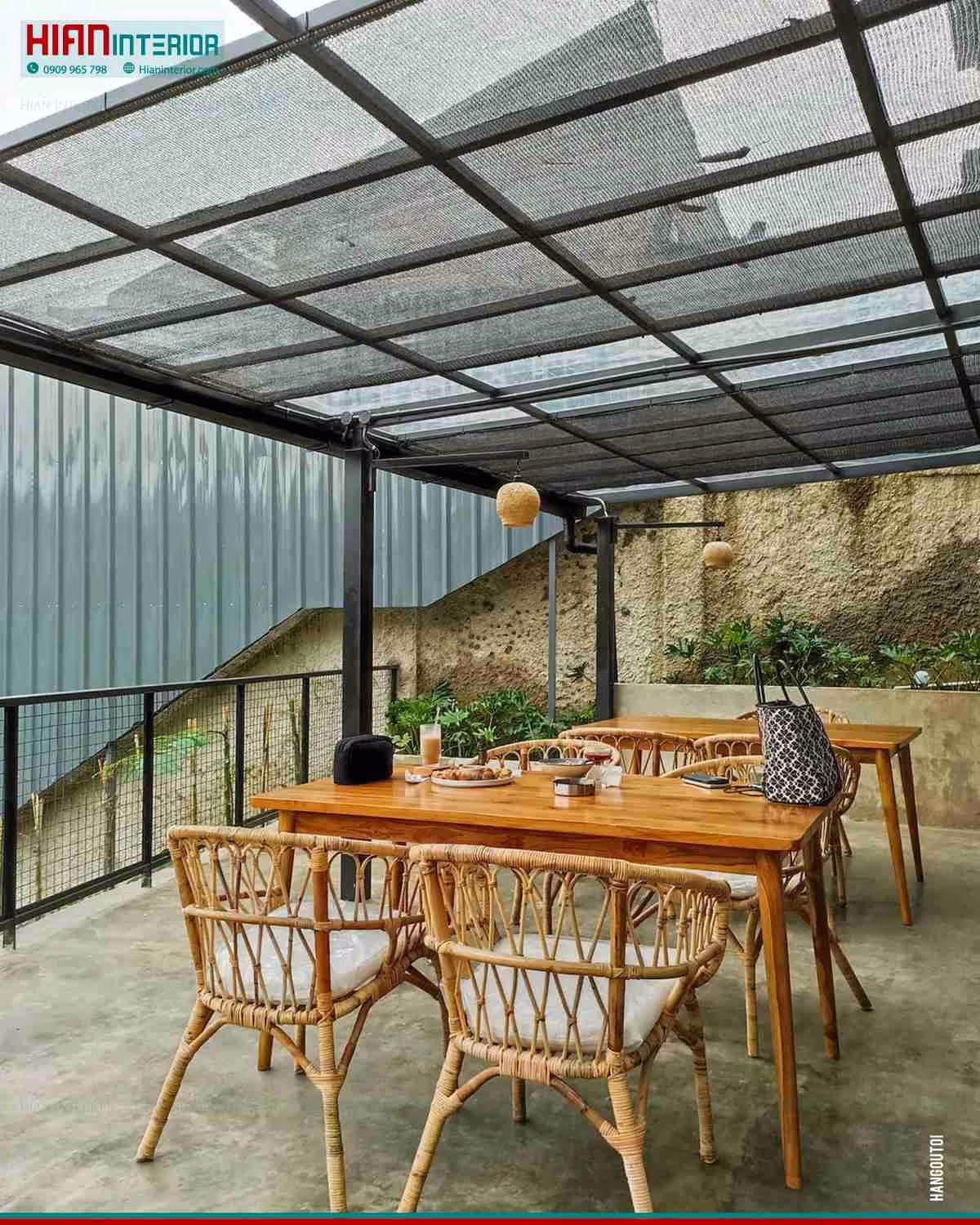 Mặt Bằng Quán Cafe Sân Vườn