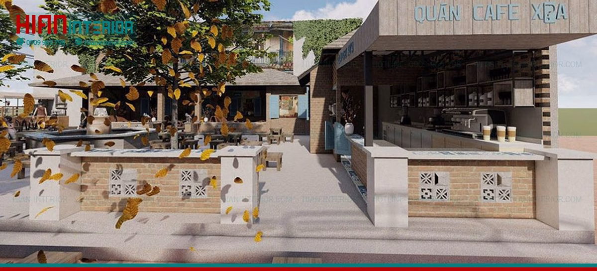 Thiết Kế Quán Cafe Sân Vườn Đơn Giản