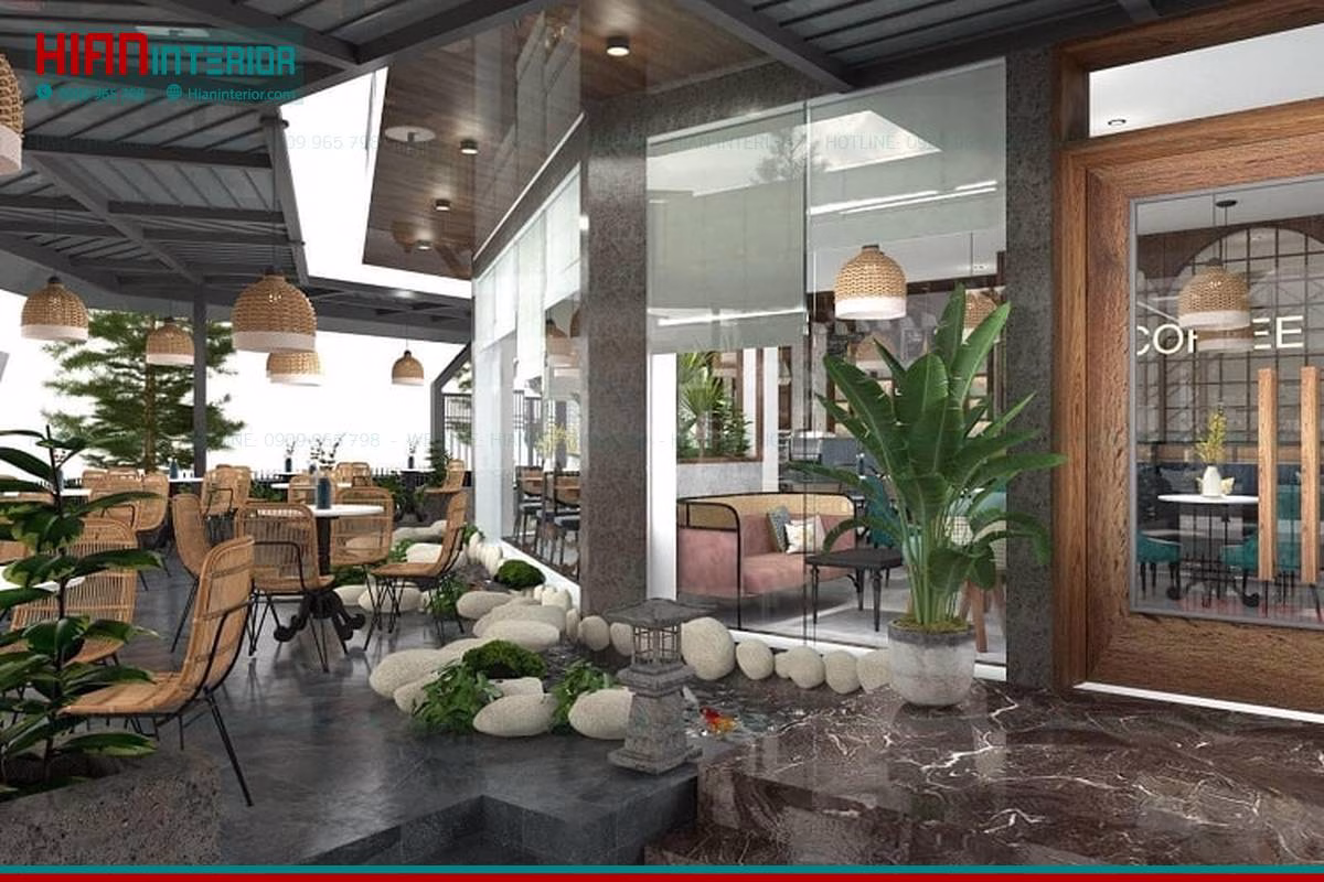 Bản Vẽ Quán Cafe Sân Vườn