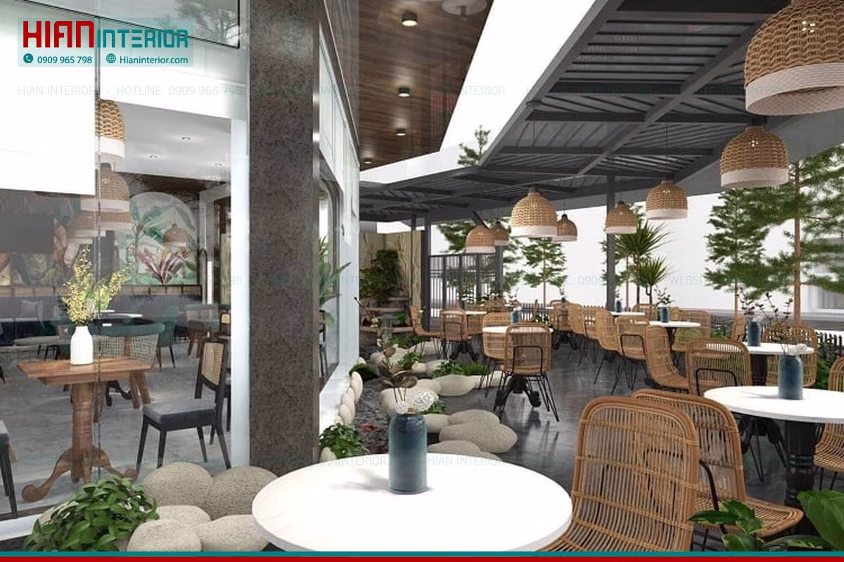 Bản Vẽ Quán Cafe Sân Vườn