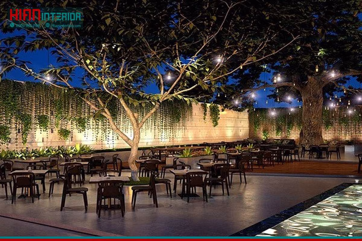 Mô Hình Quán Cafe Sân Vườn