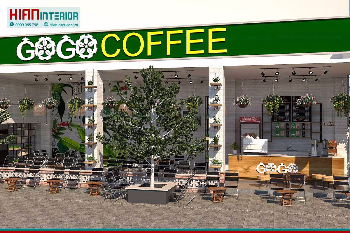 Quán Cafe Sân Vườn Đơn Giản
