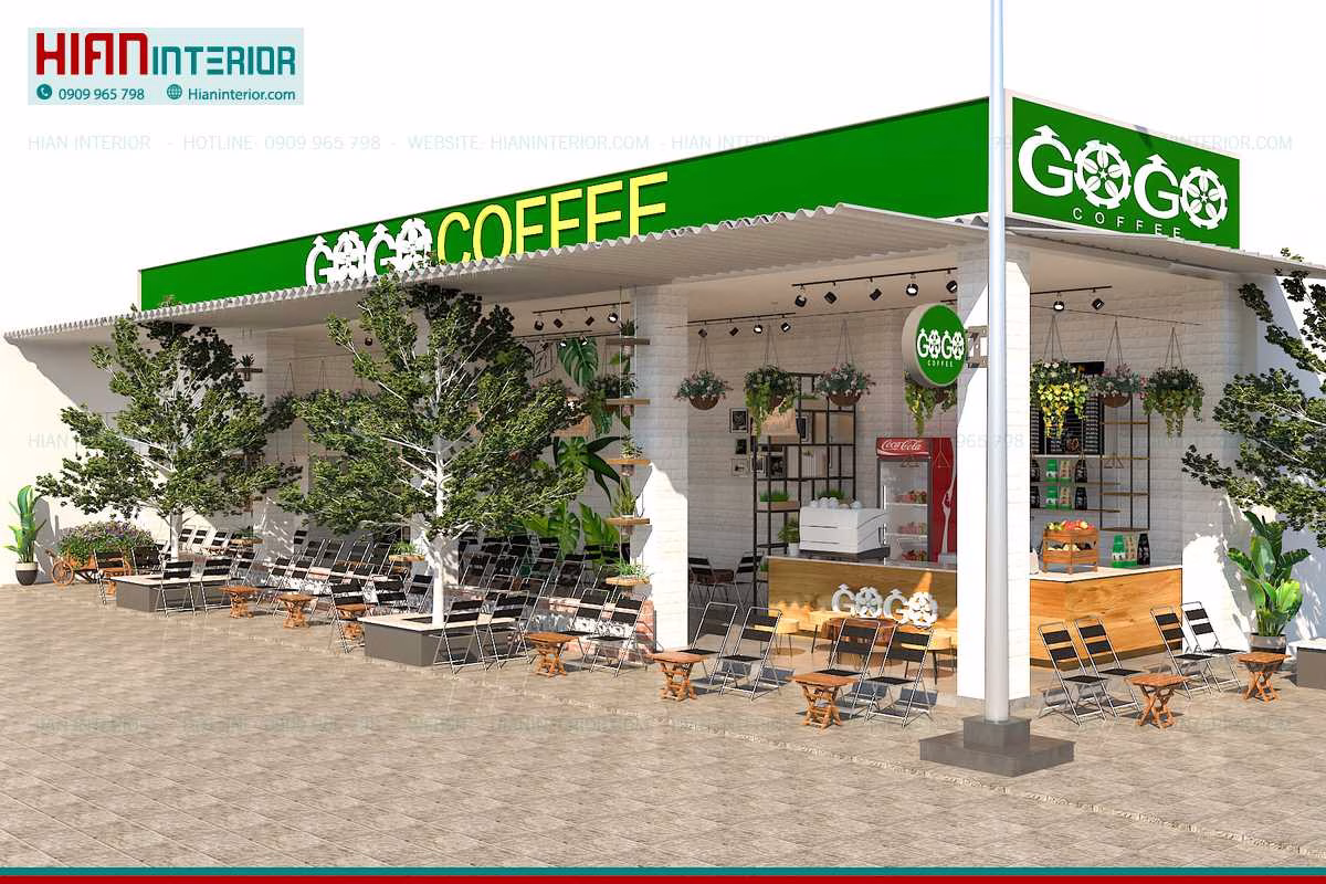 Quán Cafe Sân Vườn Đơn Giản