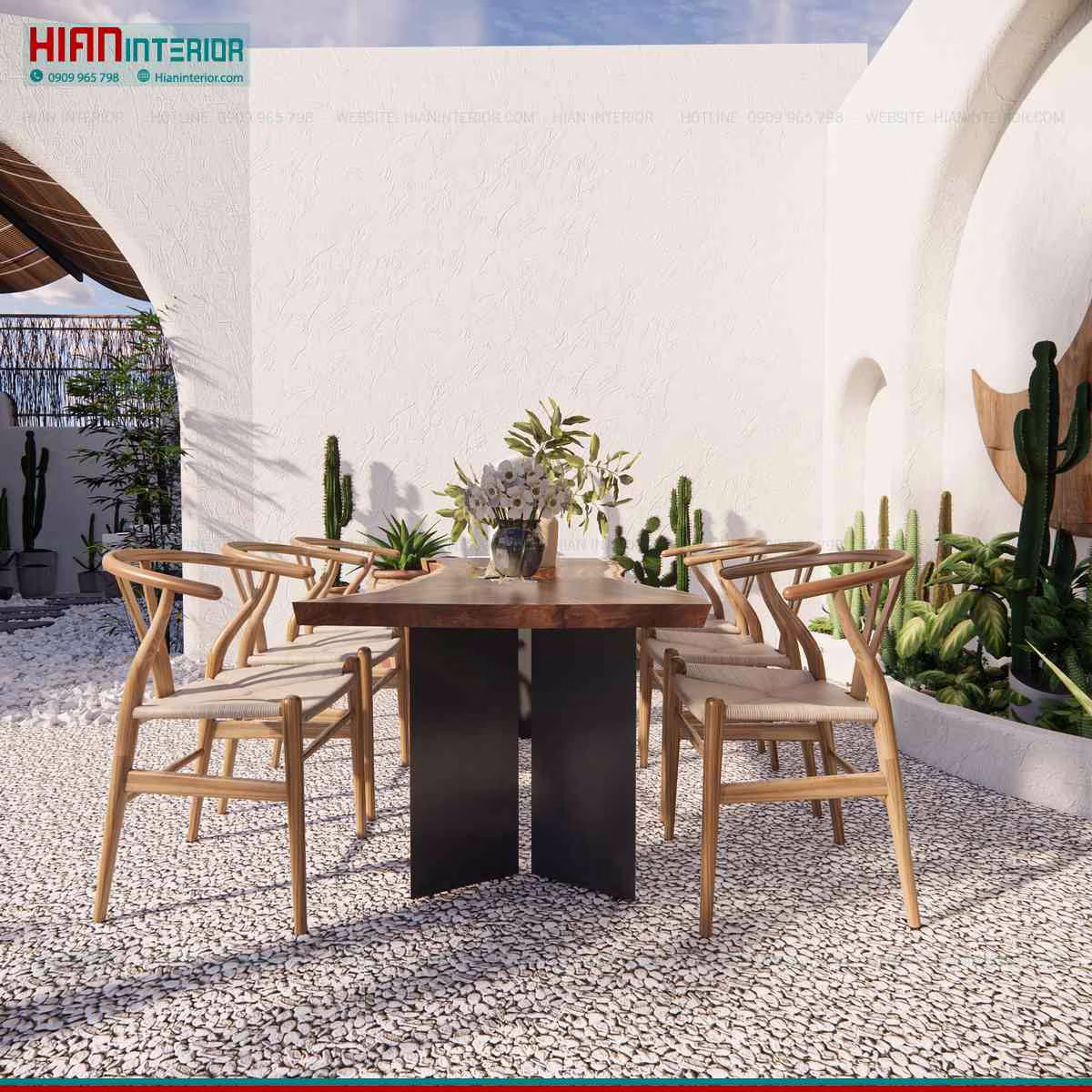 Thiết Kế Quán Cafe Sân Vườn Giá Rẻ