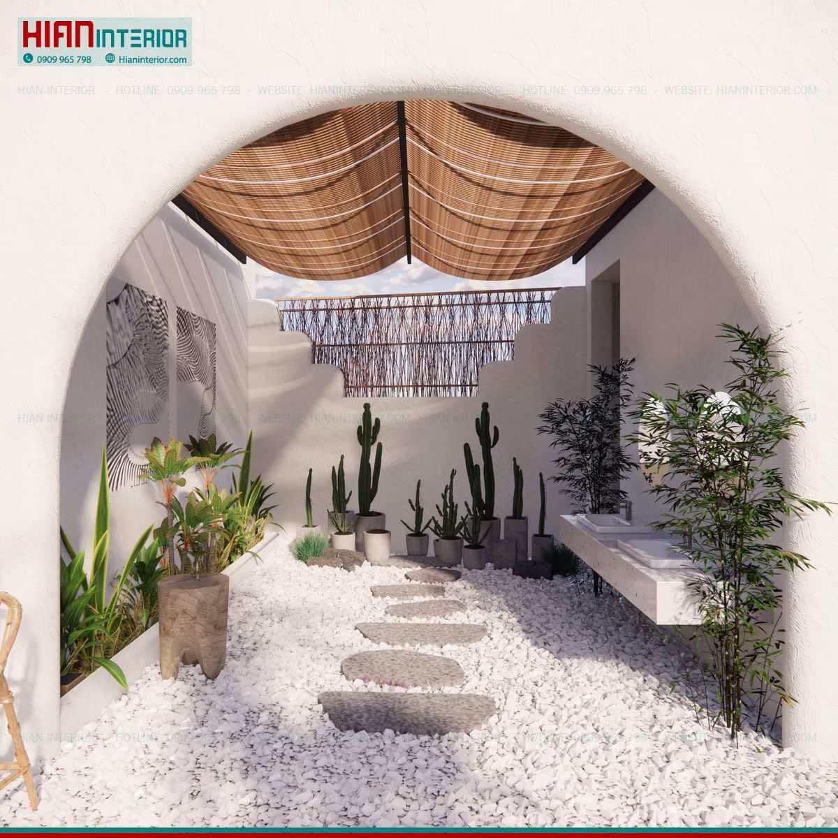 Thiết Kế Quán Cafe Sân Vườn Giá Rẻ