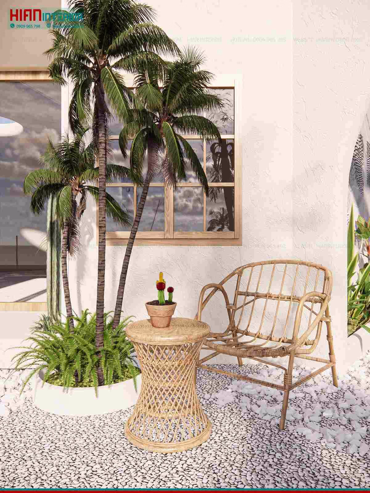 Thiết Kế Quán Cafe Sân Vườn Giá Rẻ