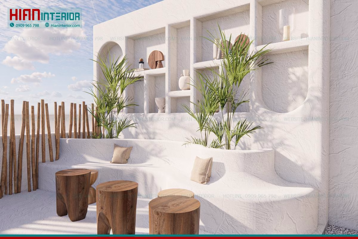 Thiết Kế Quán Cafe Sân Vườn Giá Rẻ