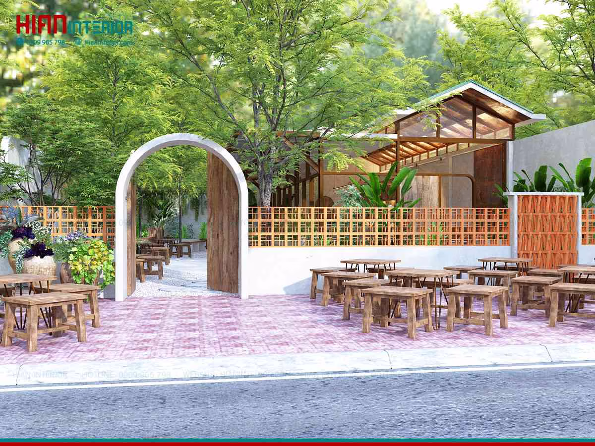 Thiết Kế Quán Cafe Sân Vườn 200M2