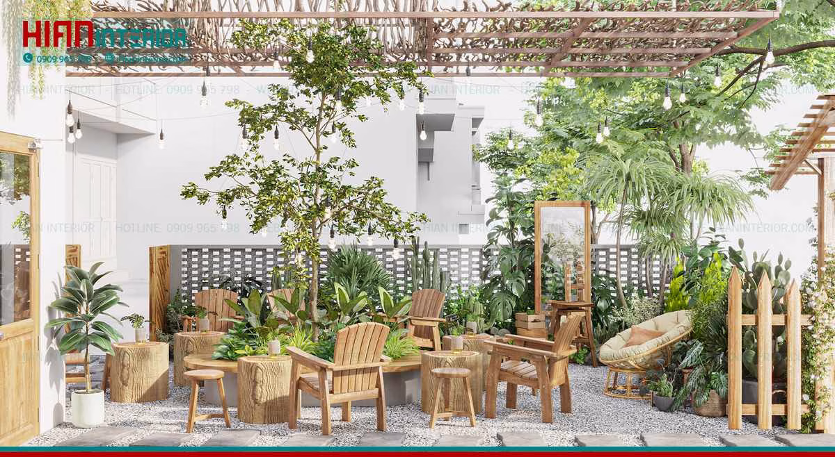 Quán Cafe Sân Vườn 300M2