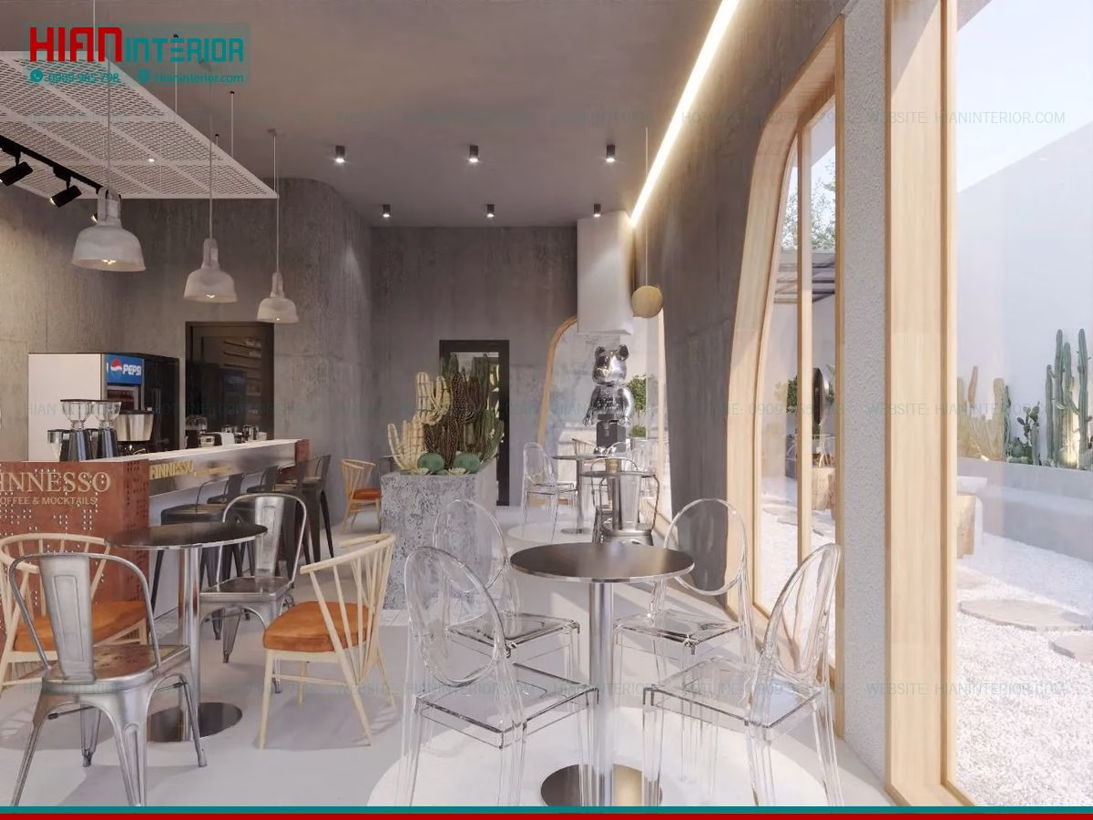 Thiết Kế Quán Cafe Sân Vườn