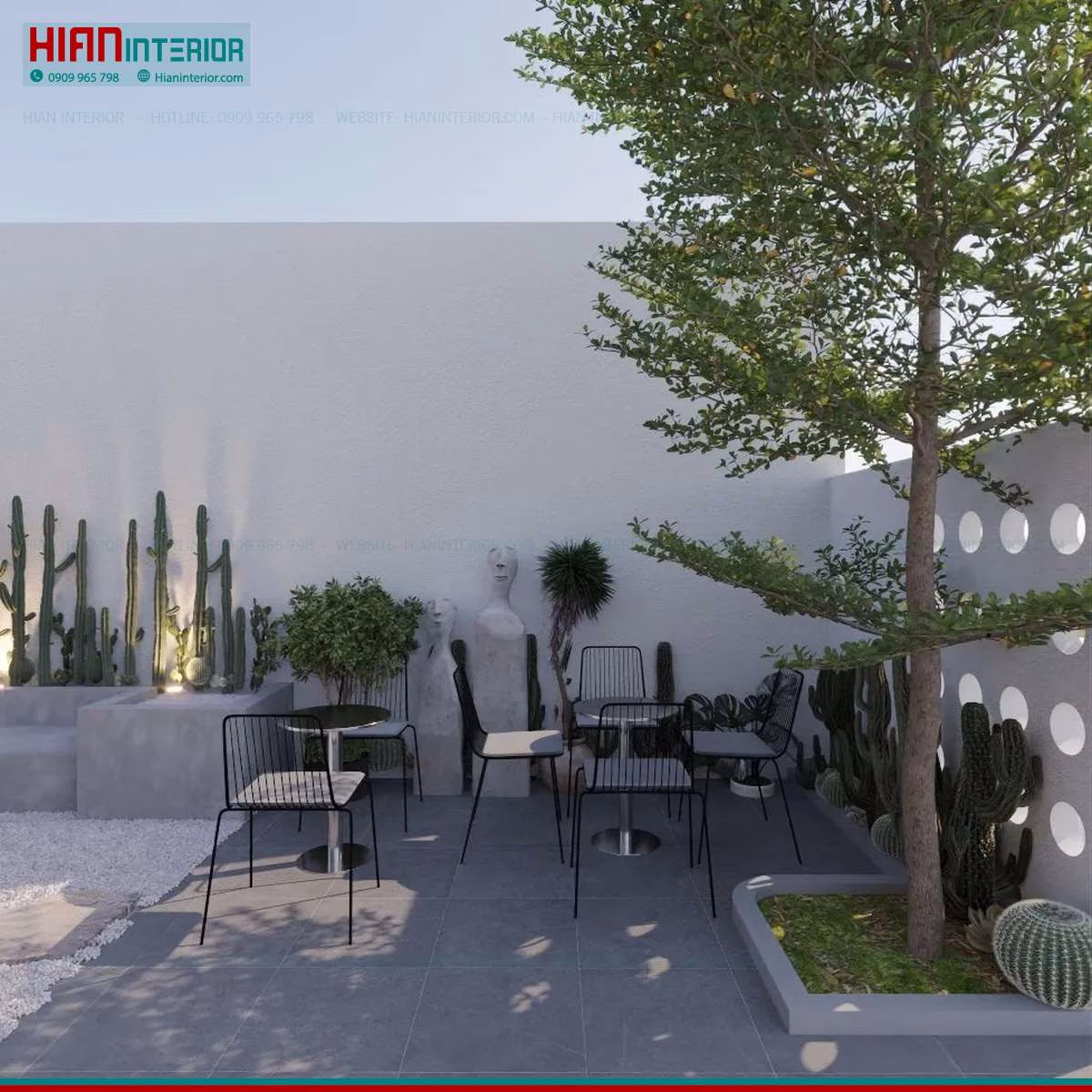 Thiết Kế Quán Cafe Sân Vườn
