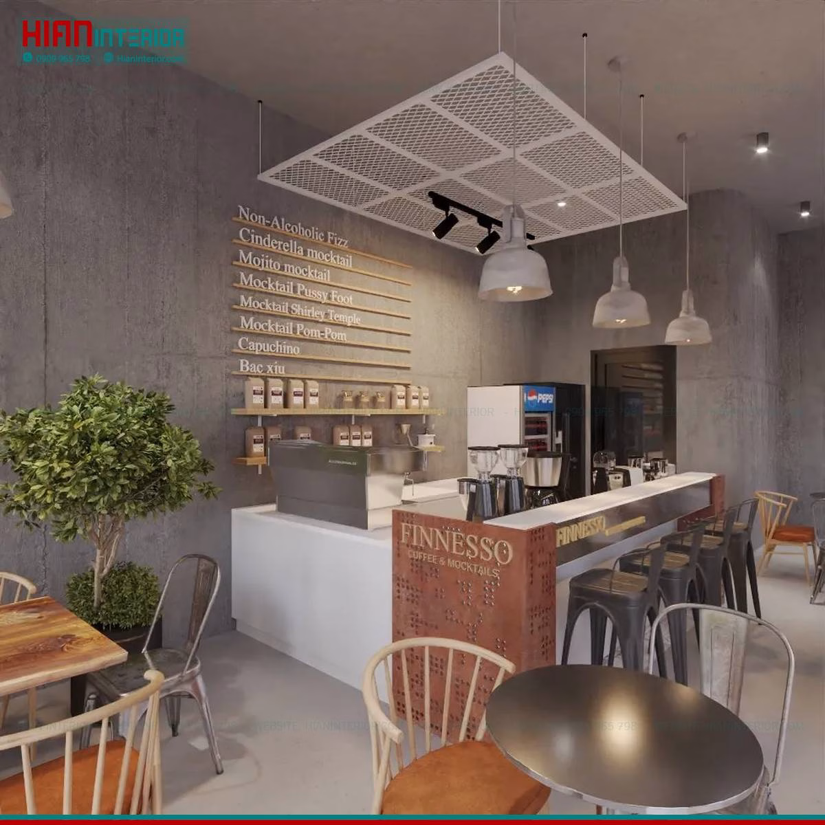 Thiết Kế Quán Cafe Sân Vườn