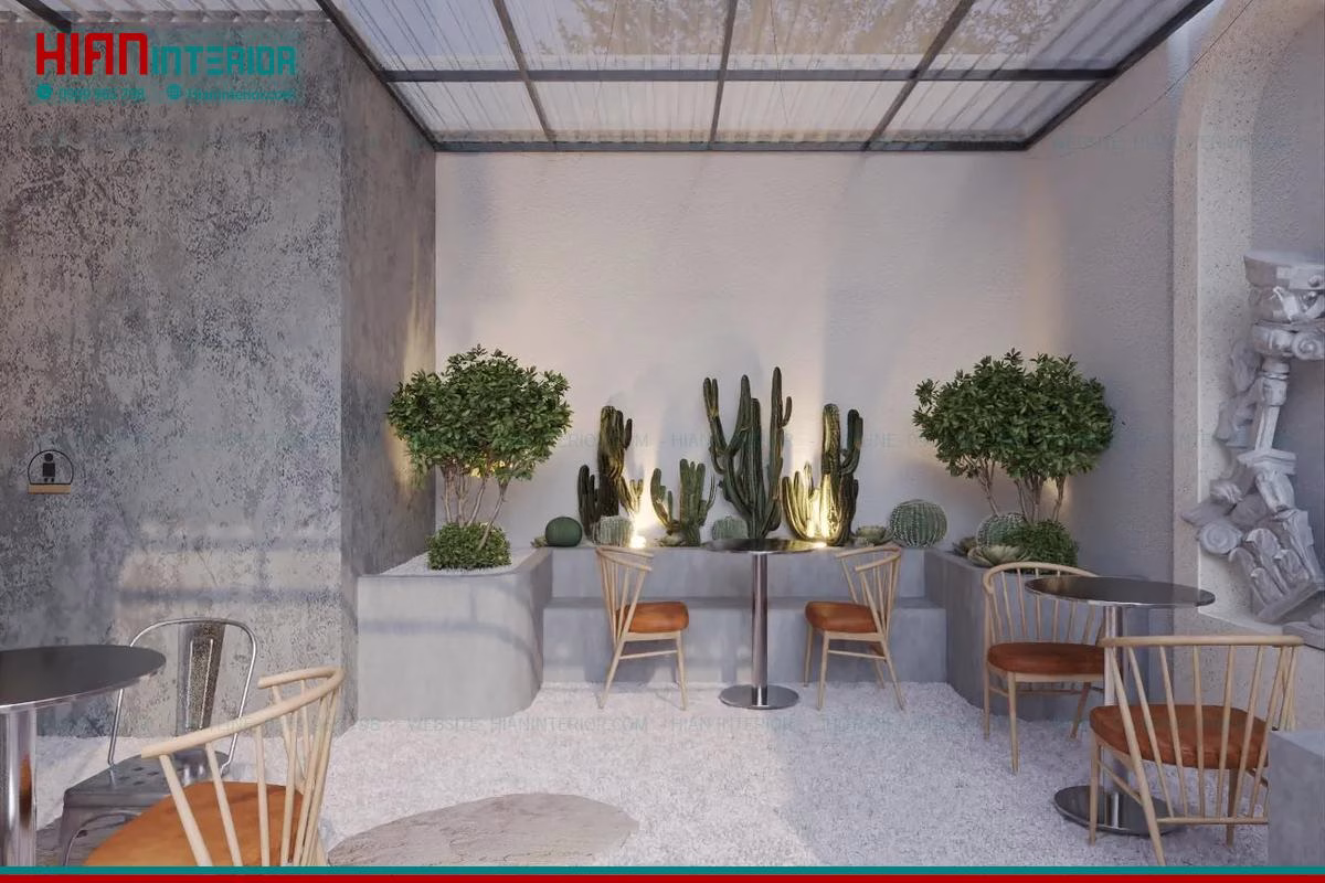 Thiết Kế Quán Cafe Sân Vườn