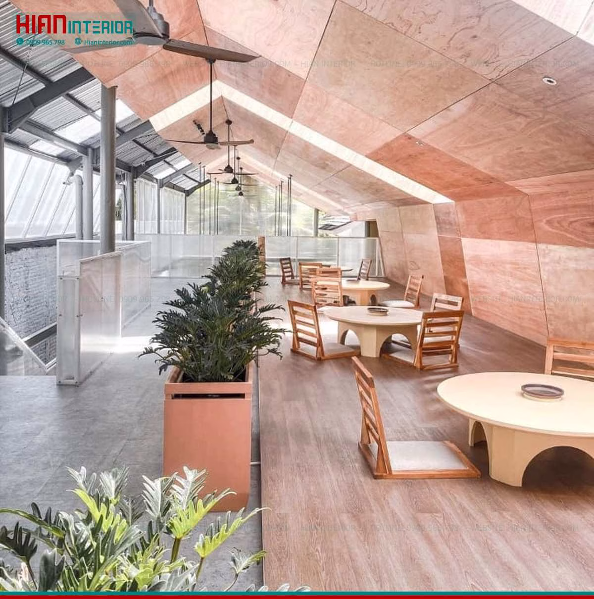 Thiết Kế Quán Cafe Sân Vườn Đơn Giản