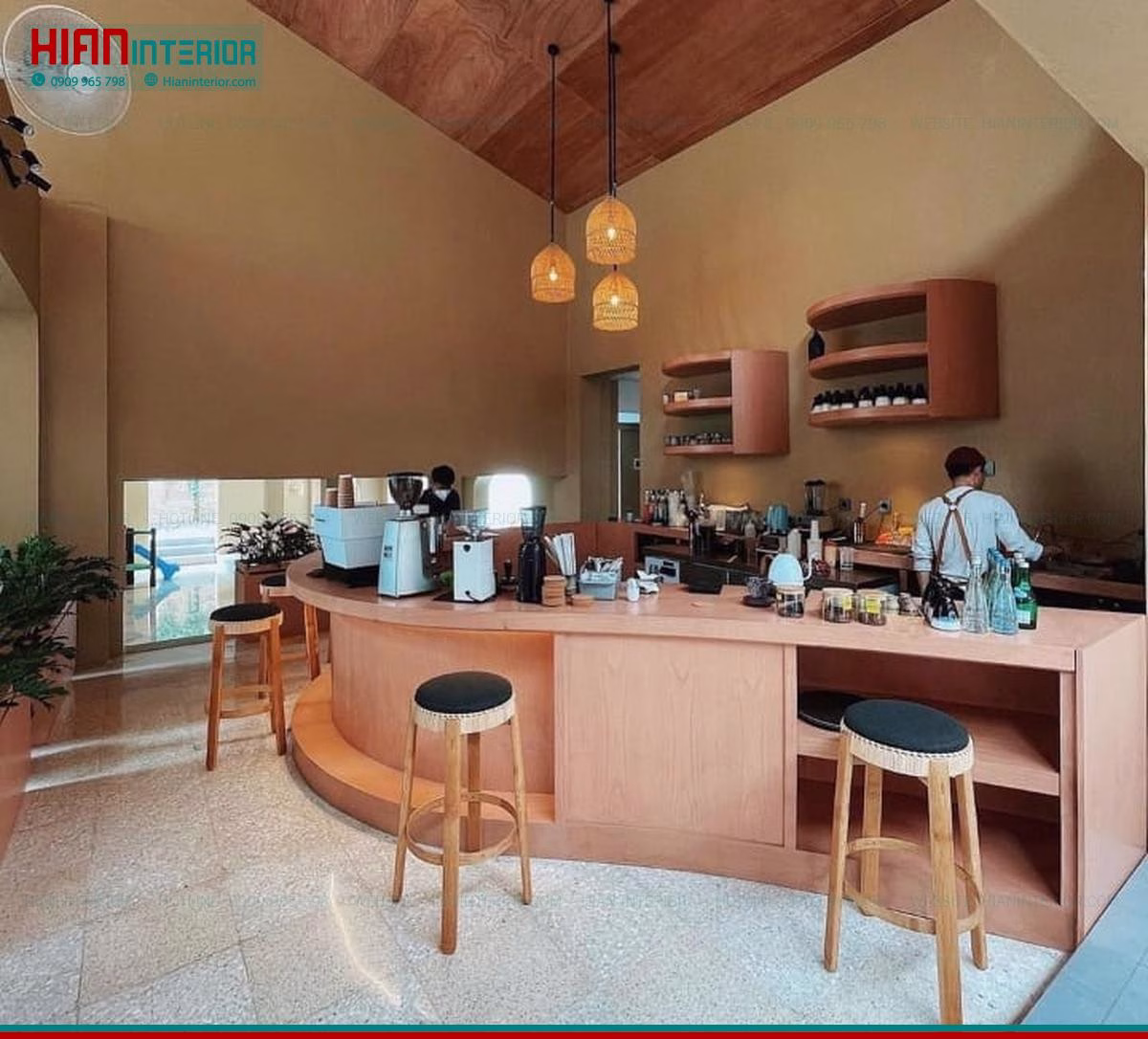Thiết Kế Quán Cafe Sân Vườn Đơn Giản