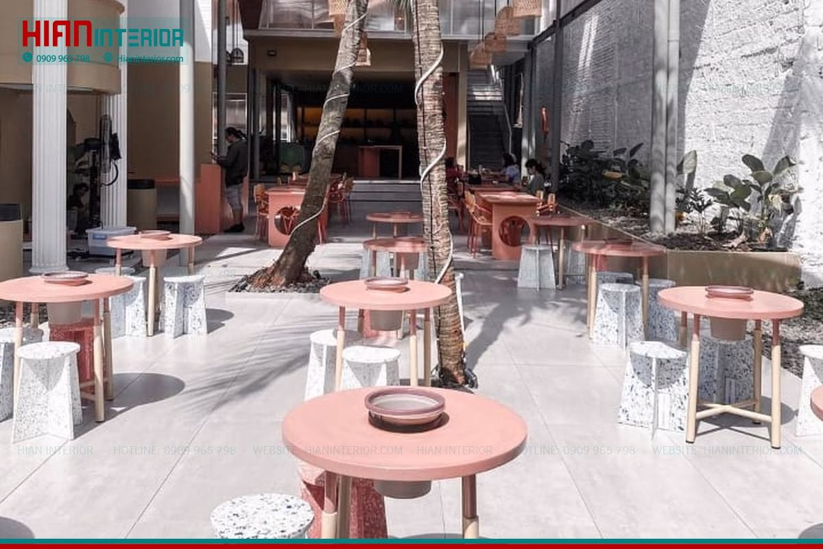 Thiết Kế Quán Cafe Sân Vườn Đơn Giản