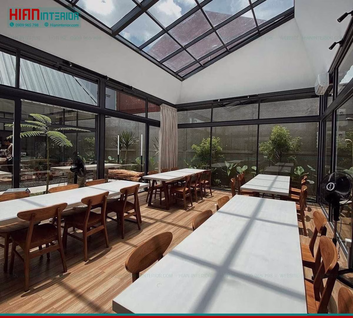 Mặt Bằng Quán Cafe Sân Vườn