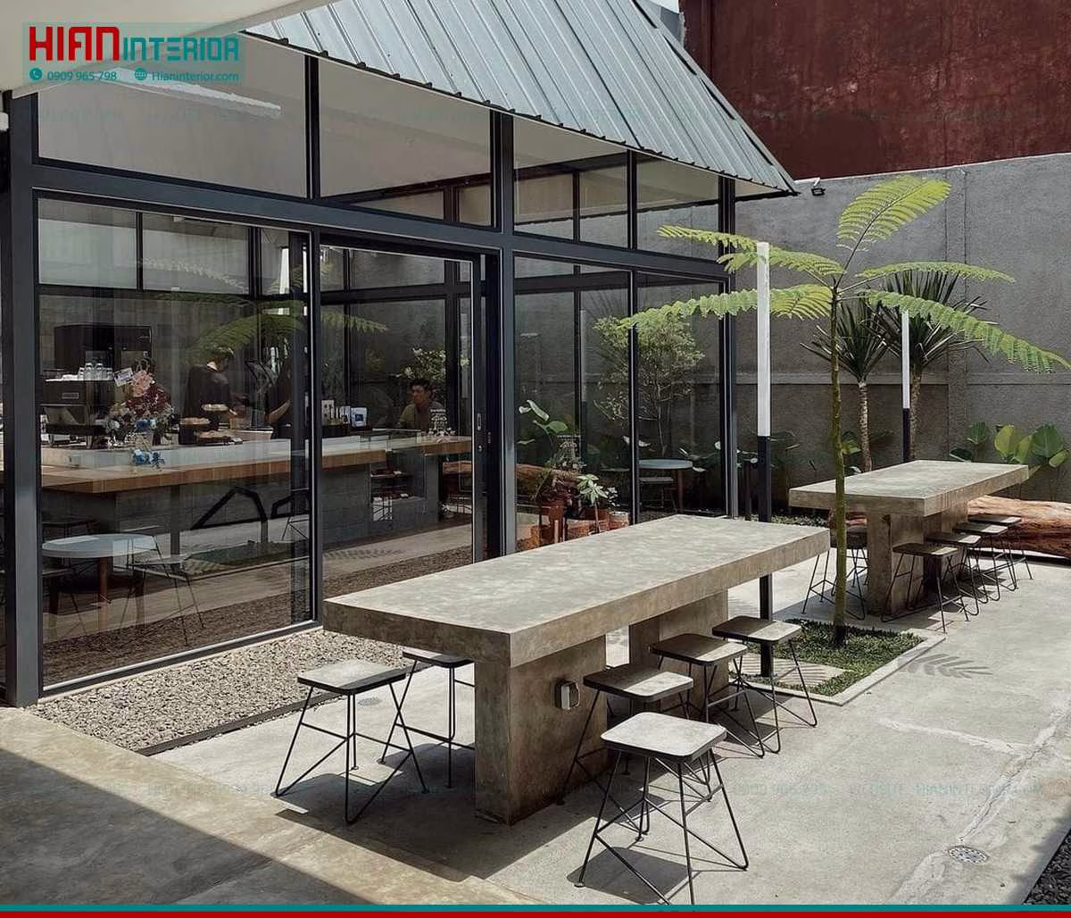 Mặt Bằng Quán Cafe Sân Vườn