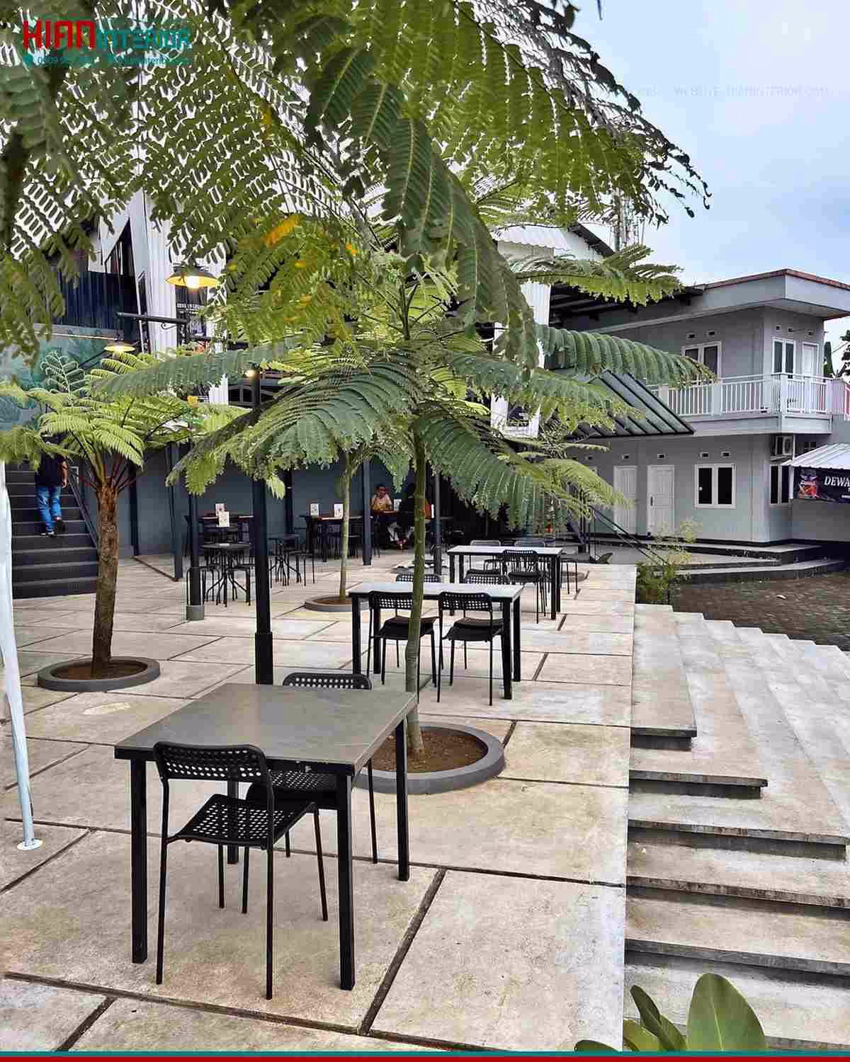 Mô Hình Quán Cafe Sân Vườn Đơn Giản