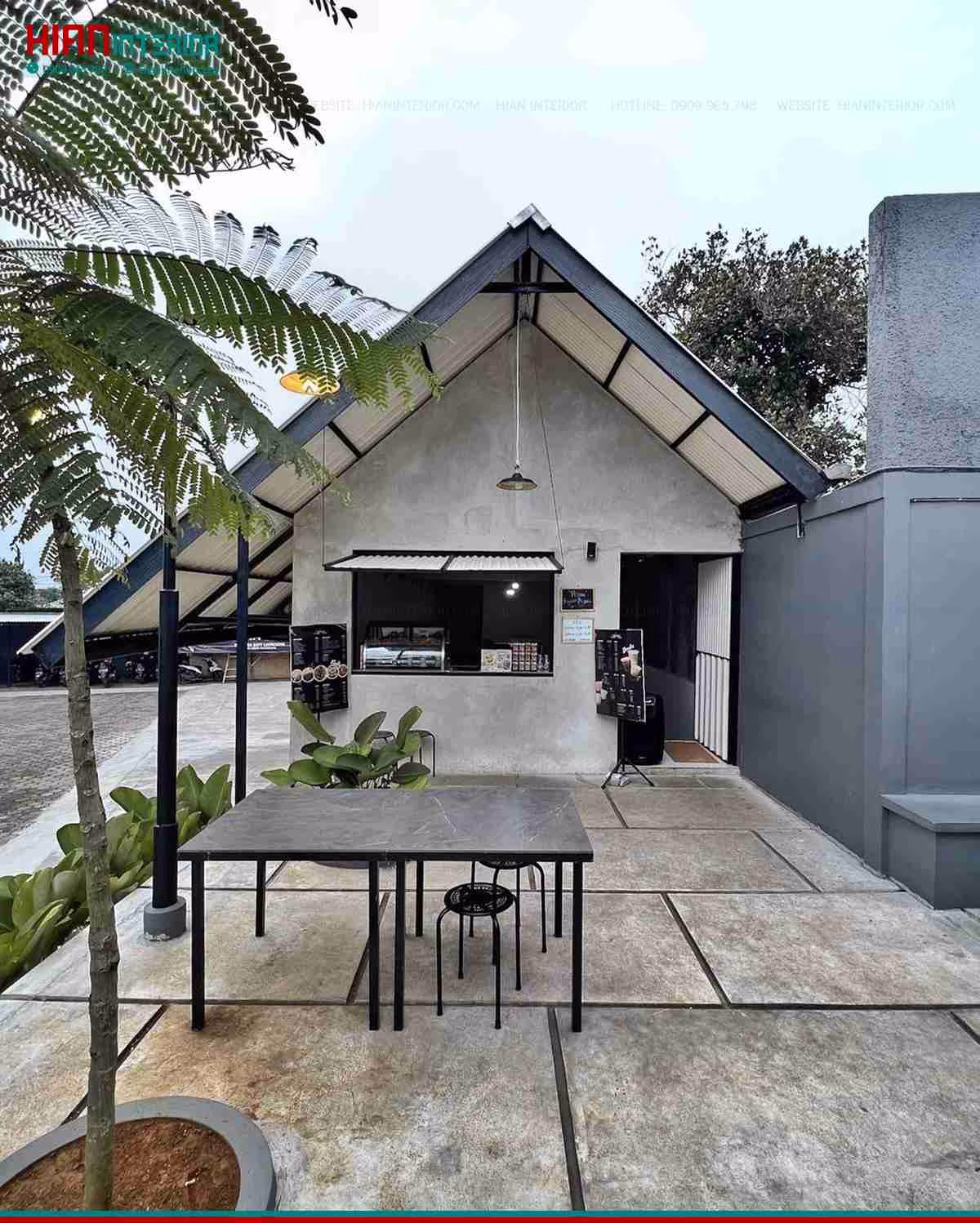 Mô Hình Quán Cafe Sân Vườn Đơn Giản