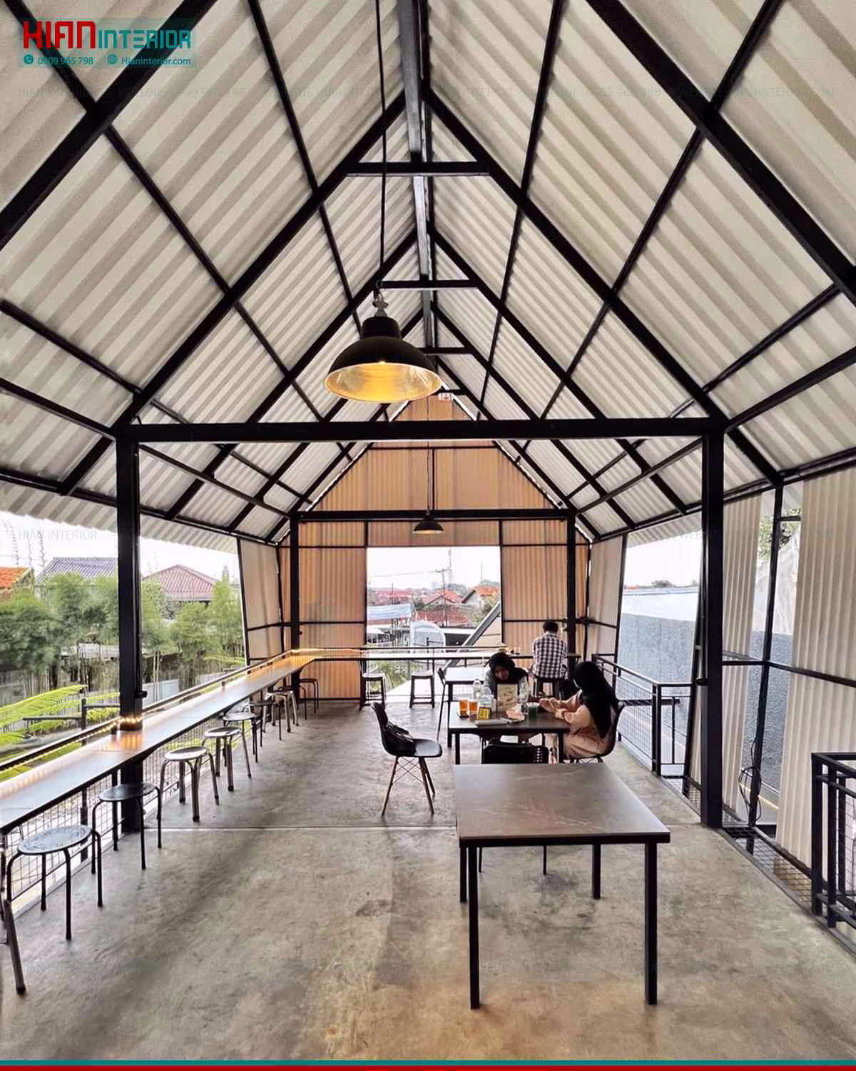 Mô Hình Quán Cafe Sân Vườn Đơn Giản