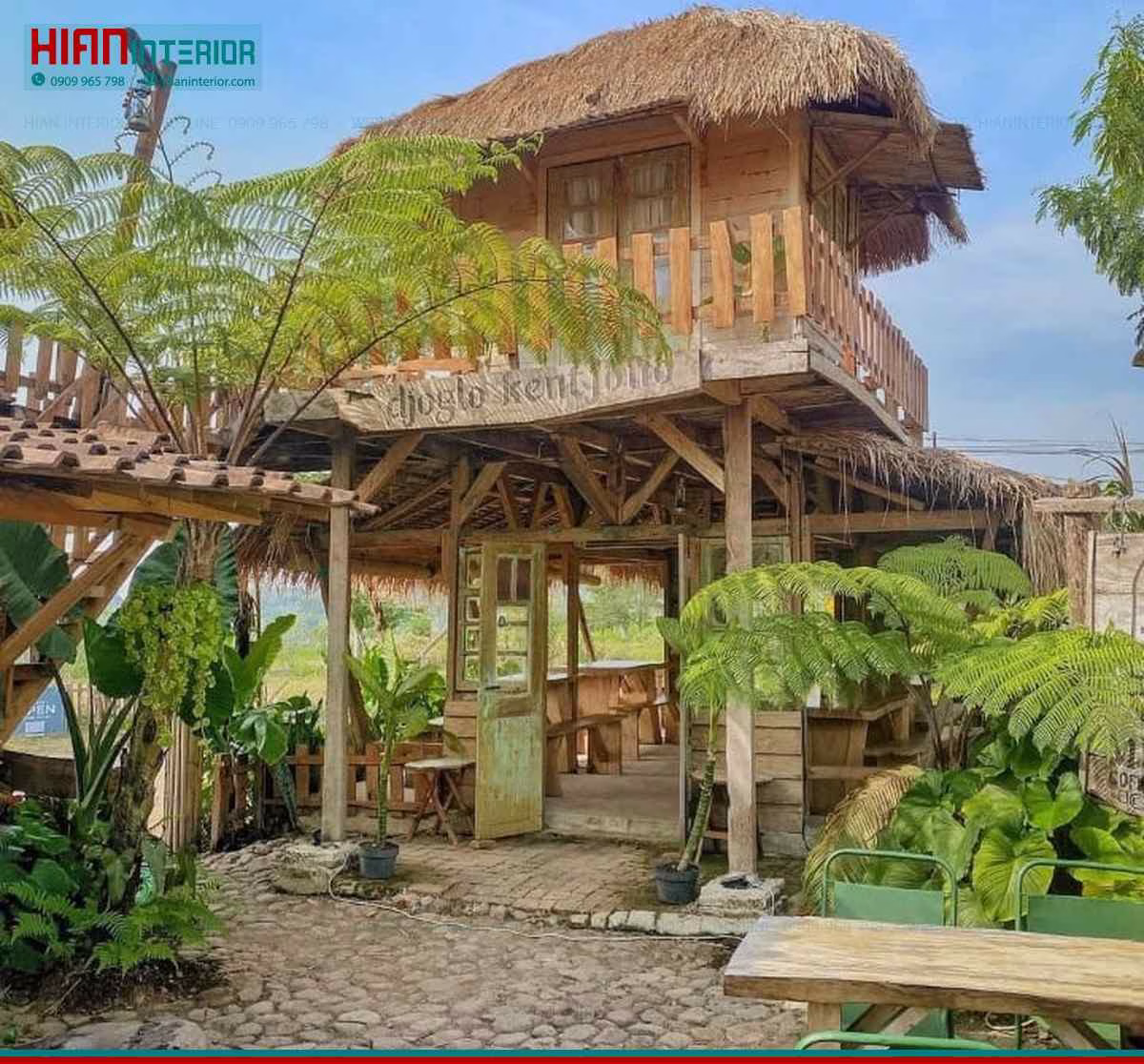 Quán Cafe Sân Vườn Đơn Giản
