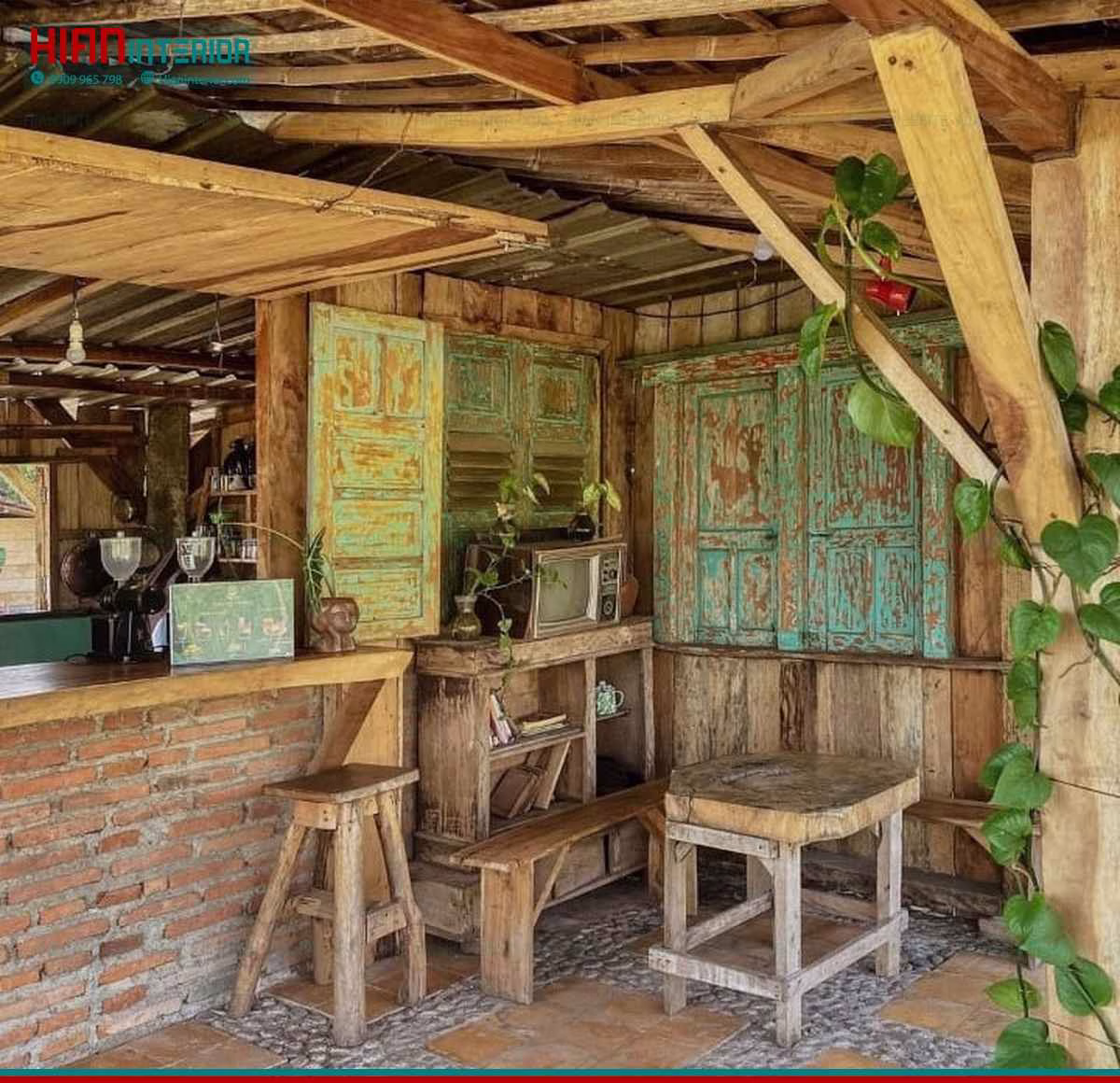 Quán Cafe Sân Vườn Đơn Giản