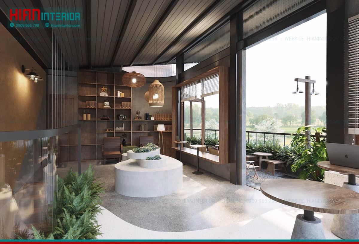Thiết Kế Quán Cafe Sân Vườn Giá Rẻ