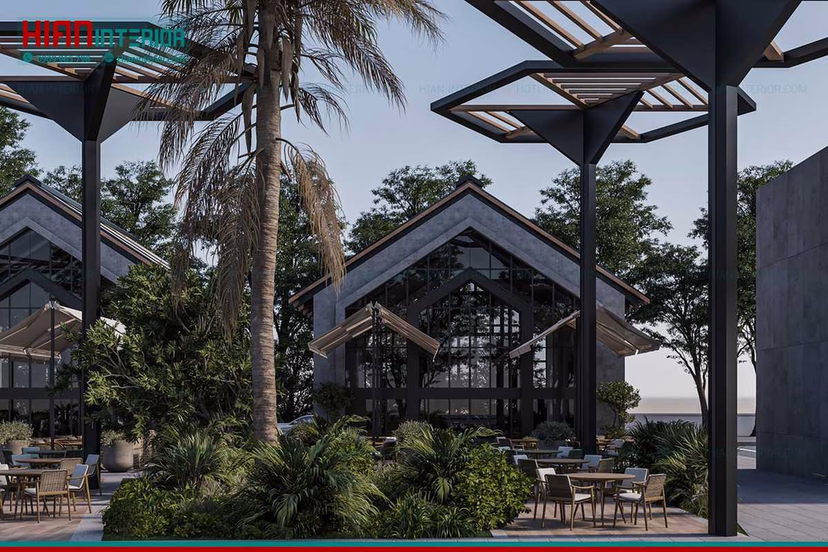 Thiết Kế Quán Cafe Sân Vườn 200M2