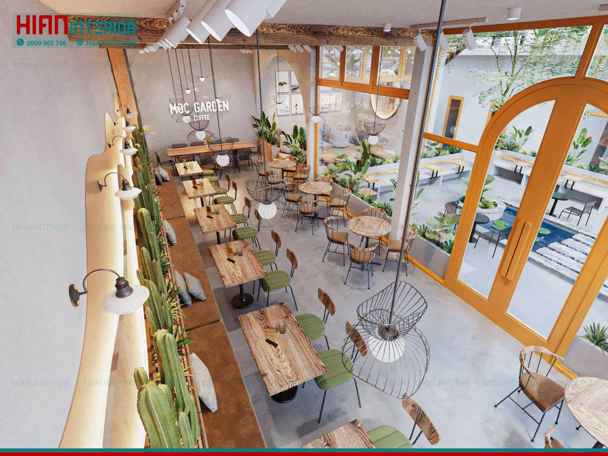 Thiết Kế Quán Cafe Sân Vườn