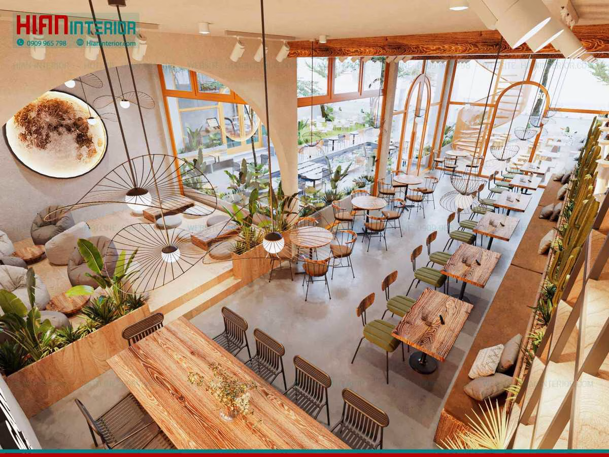 Thiết Kế Quán Cafe Sân Vườn