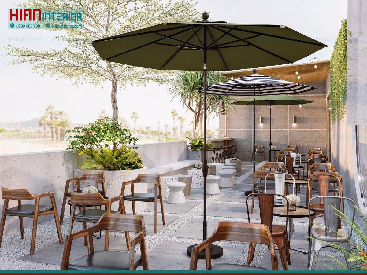 Thiết Kế Quán Cafe Sân Vườn Đẹp