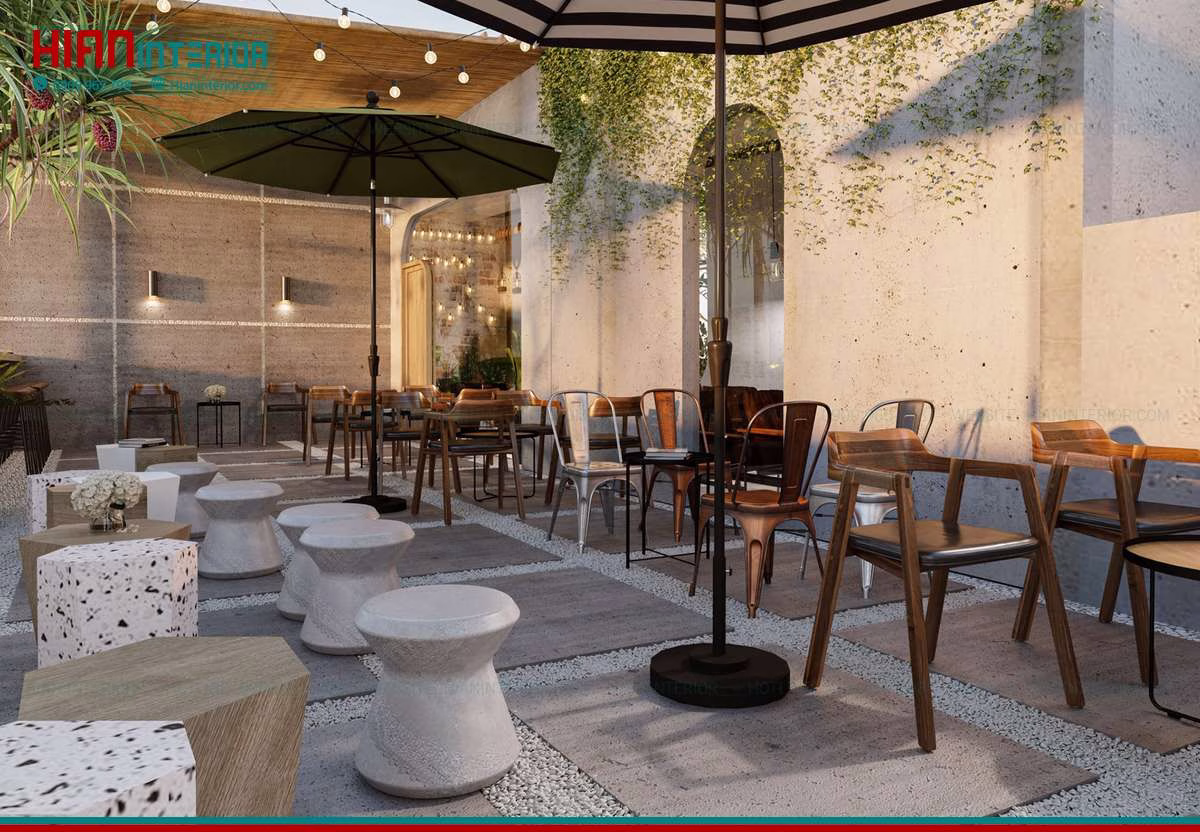 Thiết Kế Quán Cafe Sân Vườn Đẹp