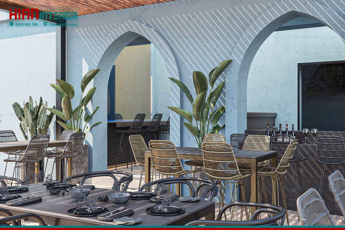 Bản Vẽ Quán Cafe Sân Vườn