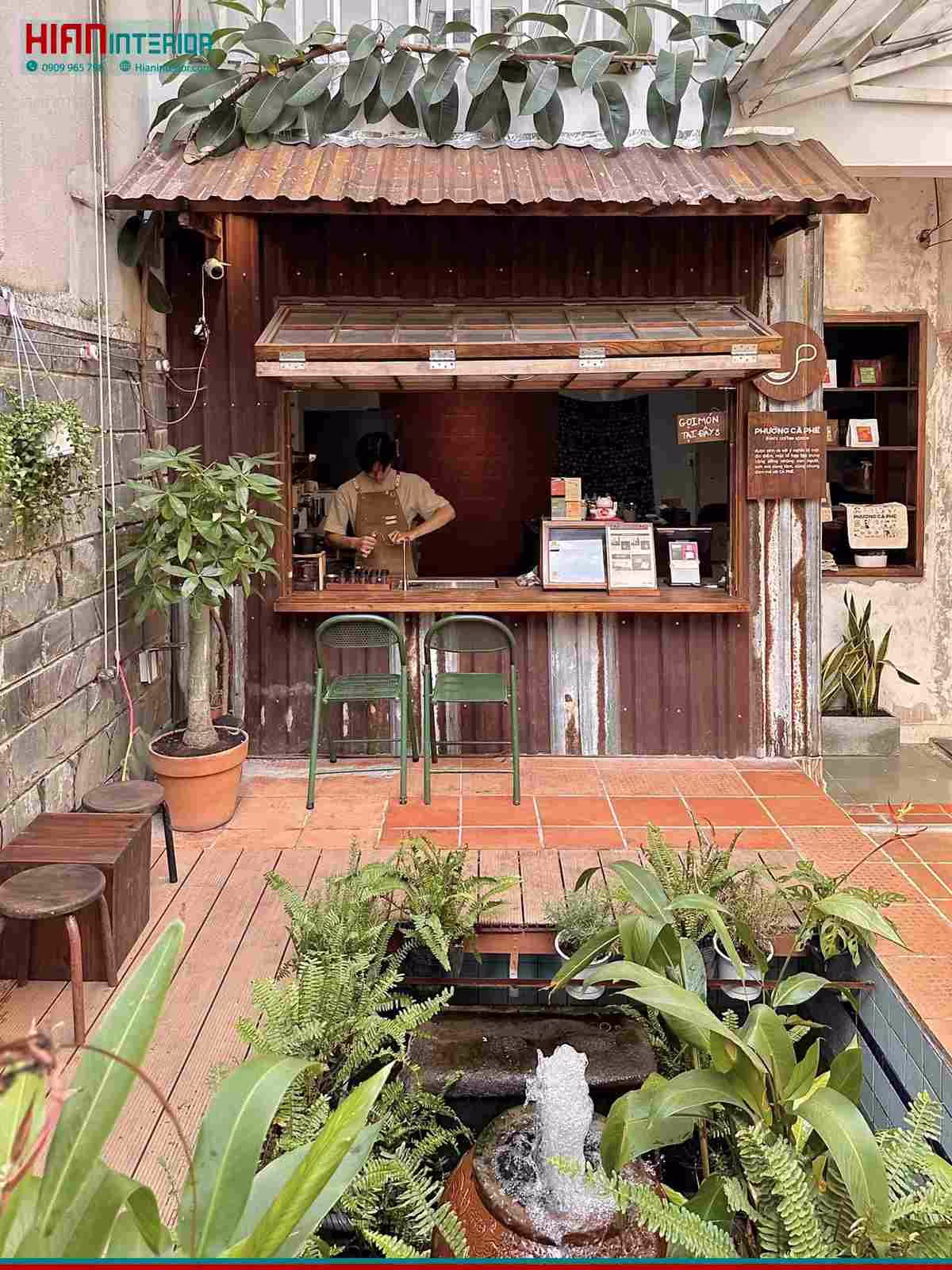 Mô Hình Quán Cafe Sân Vườn