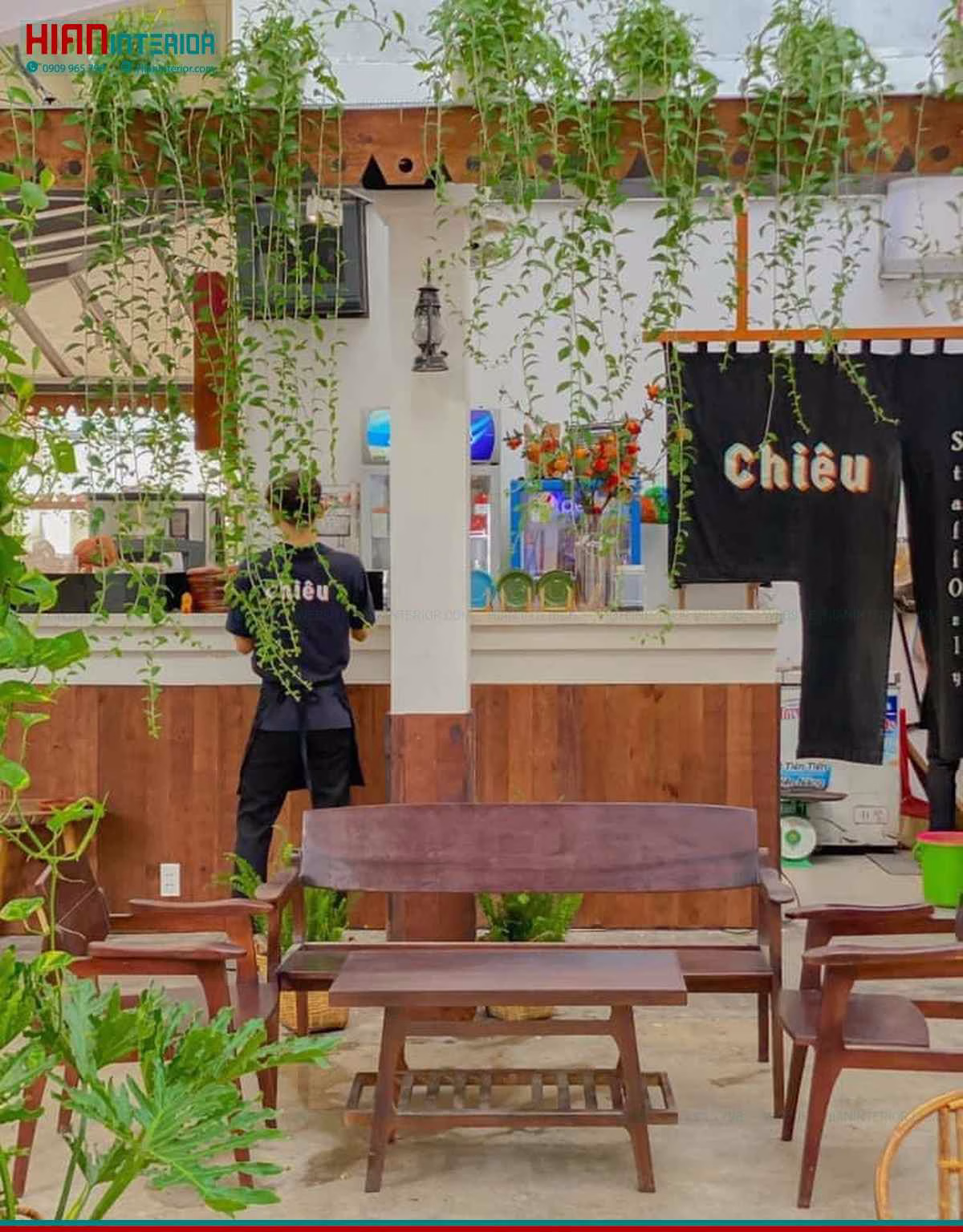 Mô Hình Quán Cafe Sân Vườn Đơn Giản