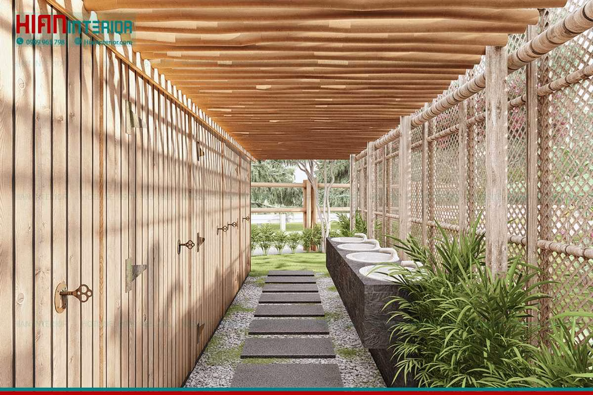 Thiết Kế Quán Cafe Sân Vườn 200M2
