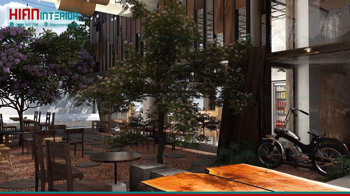 Thiết Kế Quán Cafe Sân Vườn Đẹp