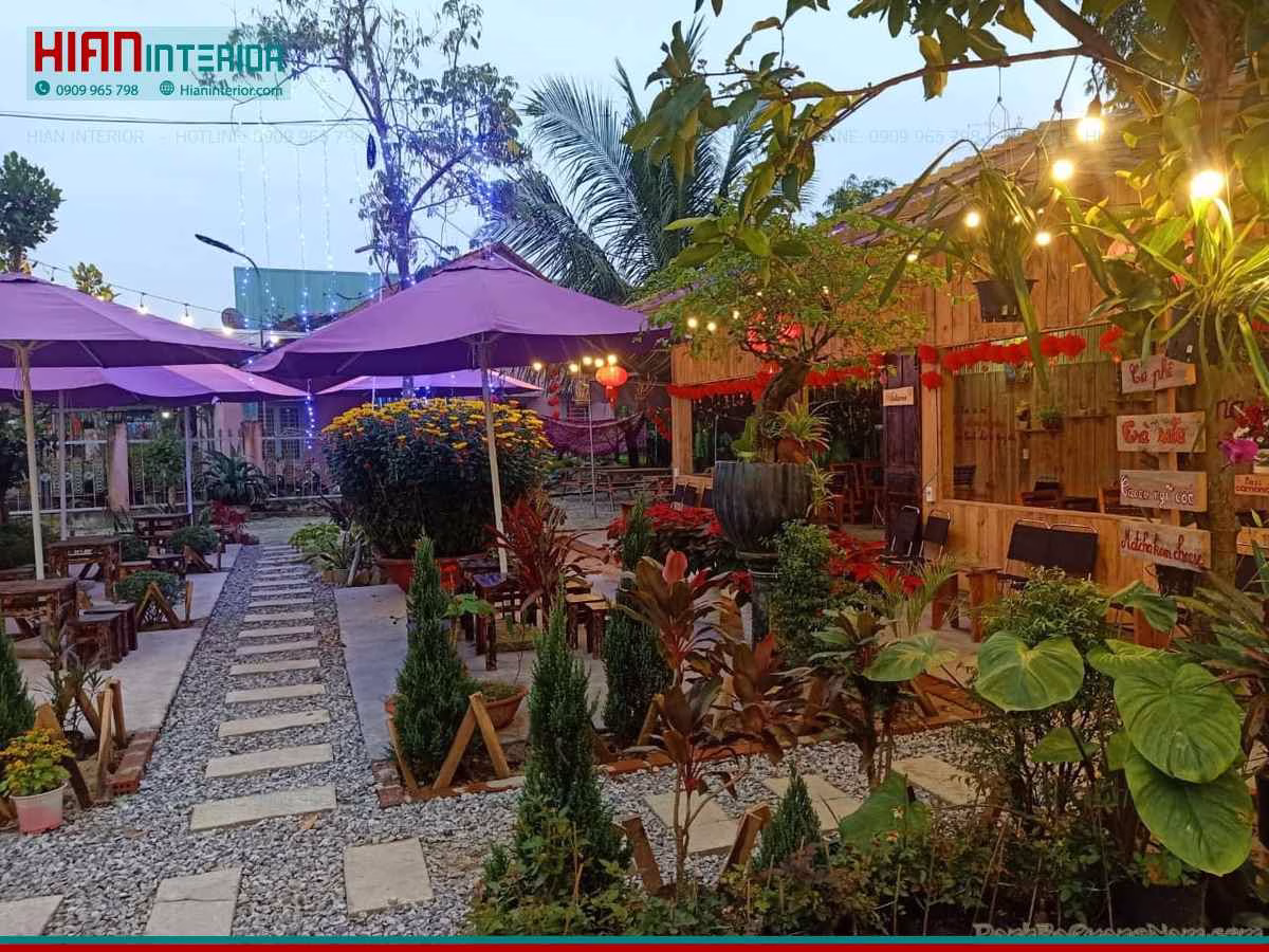 Bản Vẽ Quán Cafe Sân Vườn