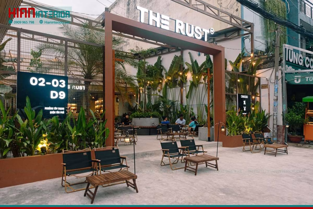 Mô Hình Quán Cafe Sân Vườn Đơn Giản