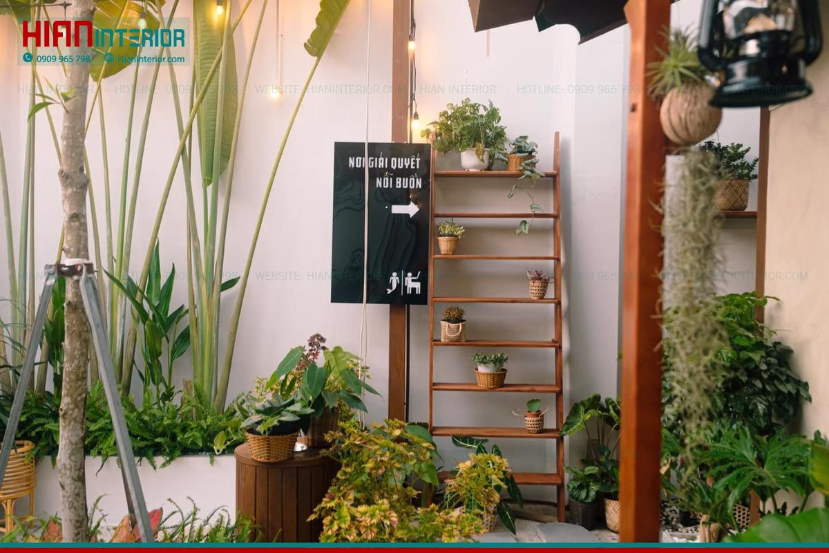 Mô Hình Quán Cafe Sân Vườn Đơn Giản