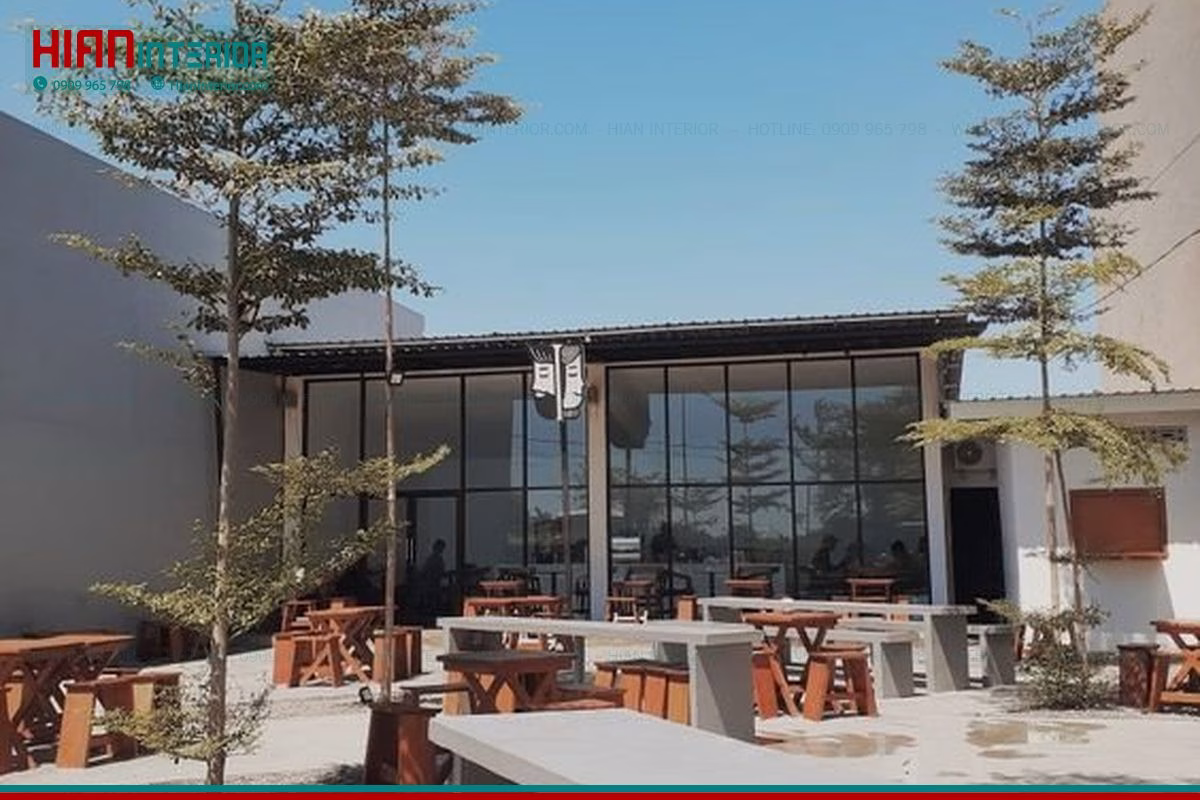 Mô Hình Quán Cafe Sân Vườn Đơn Giản