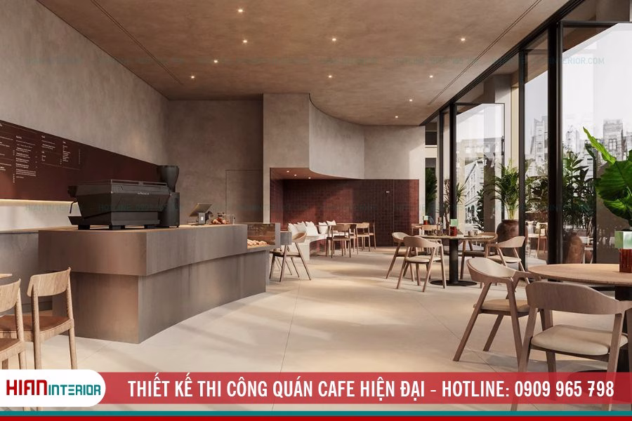 Thiết Kế Thi Công Quán Cafe Hiện Đại