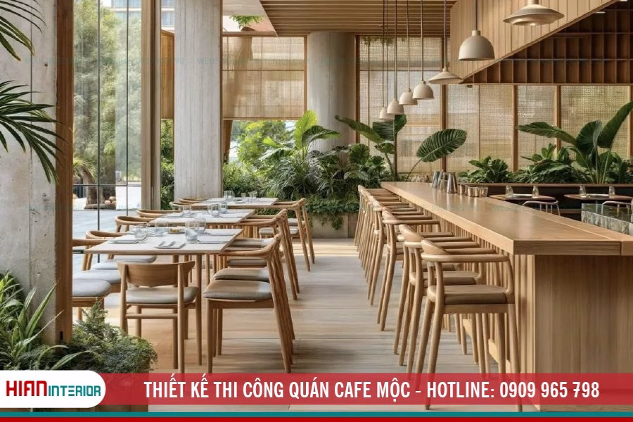 Thiết Kế Thi Công Quán Cafe Mộc
