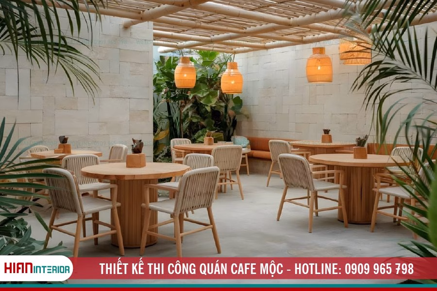 Thiết Kế Thi Công Quán Cafe Mộc