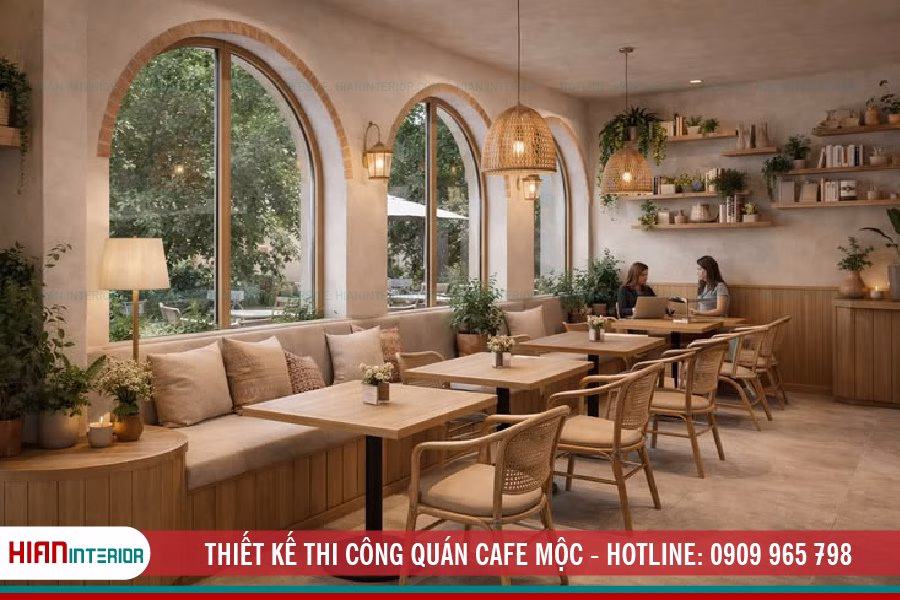 Thiết Kế Thi Công Quán Cafe Mộc