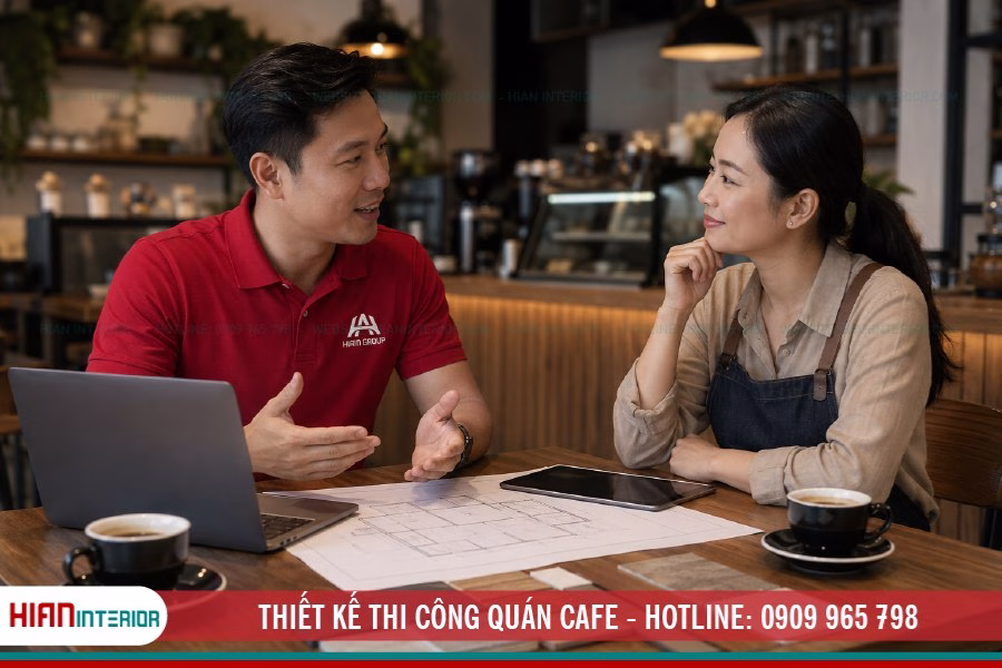 Thiết kế thi công quán cafe