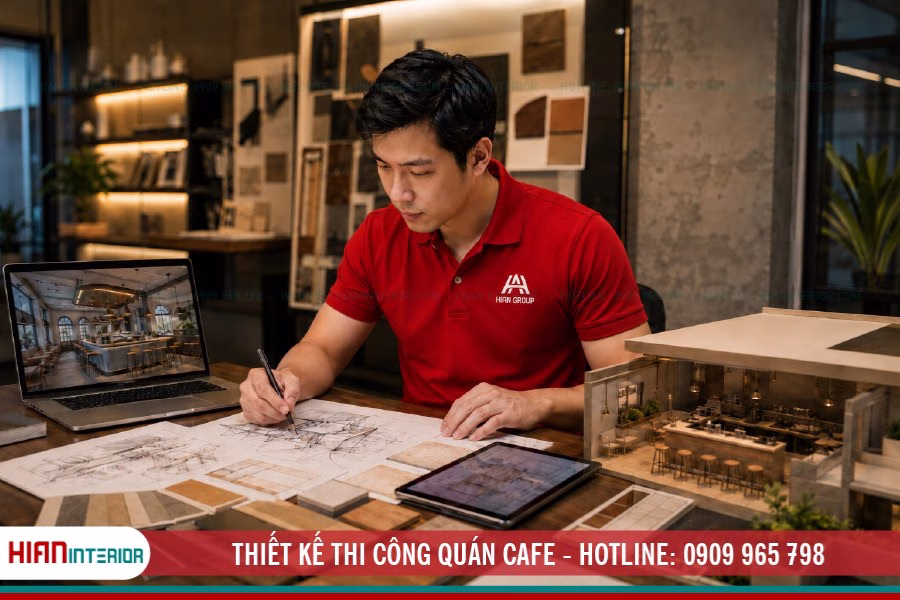 Thiết kế thi công quán cafe