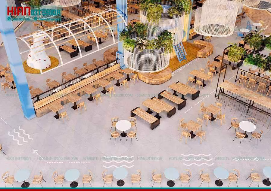 Thiết Kế Thi Công Khu Ẩm Thực Foodcourt