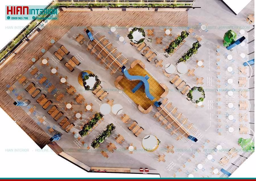 Thiết Kế Thi Công Khu Ẩm Thực Foodcourt